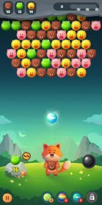 Bubble Shooter Fox Screen Shot 1