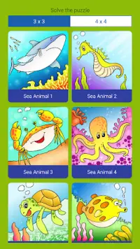 Sea Animal Puzzle Screen Shot 1