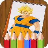 How to color Ball Dragon Goku for fans