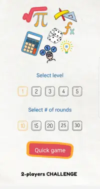 2 Player games: math games Screen Shot 0
