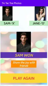 Tic Tac Toe With Photos:Gallery Tic Tac Toe Free Screen Shot 2