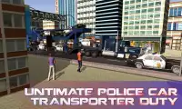 Police camion auto transporter Screen Shot 2