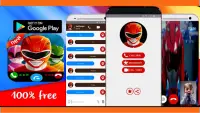 call from video power's rangers, and 📱chat prank Screen Shot 3