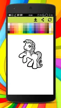 Little Pony Coloring Pages Screen Shot 4