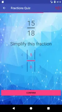 Fractions Math Quiz Screen Shot 3