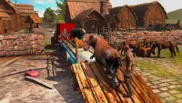Farm Animal Truck Transport Driving Simulator Game Screen Shot 1