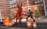 Superhero Panther VS Monsters Fight in City Screen Shot 0