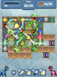 Frozen Dragon Gems - Match 3 Screen Shot 2