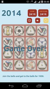 2014 Balls of the World Cup. Screen Shot 2