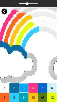 Coloring Pixel Art Rainbow Color By Number Screen Shot 1