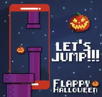 Flappy Halloween: jump tubes pumpkins night Screen Shot 0