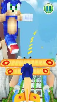 Sonic Block Run: 3D Adventure Game Screen Shot 2
