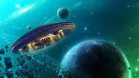 Flying Saucer Universe Defence 2: SuperHero Game Screen Shot 0