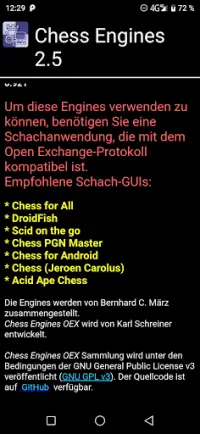 Chess Engines OEX Screen Shot 1