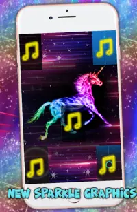 Sparkle Piano Unicorn Tiles Pony Glitter Horn Glow Screen Shot 1
