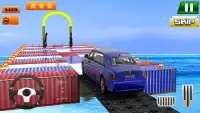 लिमोजिन कार ड्राइविंग: असंभव स्टंट कार रेसिंग Screen Shot 5