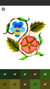 Cross Stitch Pixel Art Color By Number Screen Shot 2
