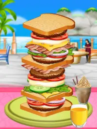 clube sanduíche café: cozinhar fast food Screen Shot 3