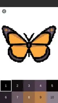 бабочка Цвет по номеру: Pixel Art бабочка Screen Shot 3
