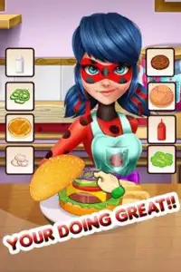 Ladybug Cooking Burger Screen Shot 1