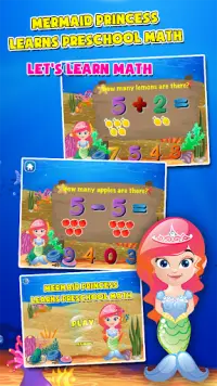 Mermaid Preschool Math Games Screen Shot 0