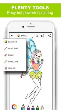 Tink Fairy Princess Coloring Book for Kids Bell Screen Shot 2