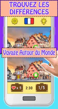 Trouvez les différences : Voyage Autour du Monde Screen Shot 0