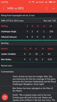 Live Cricket Scores & News Screen Shot 3
