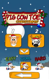 Pig Cow Toe Christmas 🎄 Tic Tac Toe 🐷🐮 Screen Shot 4