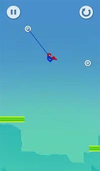 Super Hero Flip: Spider Stickman Hook Screen Shot 2