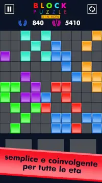 Blocco puzzle tre in fila (Block puzzle) Screen Shot 0