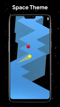 Zig Zag Space Ball - Endless Game Screen Shot 1