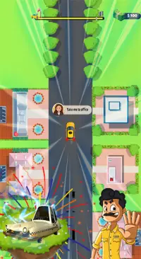 Smart Cabby - 2D Car Driving game Screen Shot 0