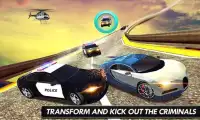 US Police Car Driving Crime City Transform Race 3D Screen Shot 3