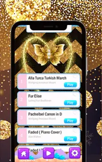 Gold Glitter ButterFly Piano Music Tiles  🎹 Screen Shot 7