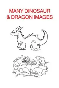Dragon& Dinosaur Coloring Book Screen Shot 1