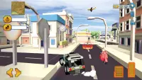 Monster Smashy Cars-Blocky City Driving Adventures Screen Shot 1