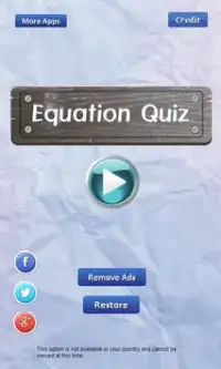 Equation Quiz Screen Shot 1