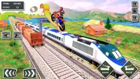 Tricky Bike vs Train Racing Fun Screen Shot 1