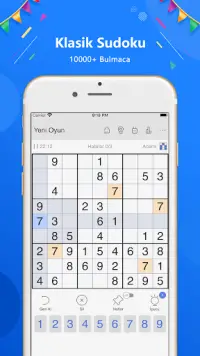 Sudoku - klasik sudoku oyunu Screen Shot 0