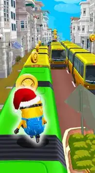 Subway Mini-on's Runner: 3D Banana Rush Game Screen Shot 1