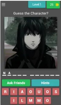 Death Note Quiz Game Screen Shot 0