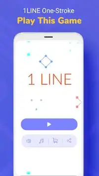 1line one stroke puzzle game - Connect the dots Screen Shot 1