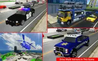 Police Airplane Cars Transporter: Haulers Driving Screen Shot 5