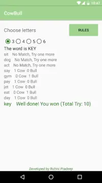 Cow Bull - A Word Game Screen Shot 2