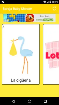 Baraja y Carta - Lotería Baby Shower Screen Shot 0