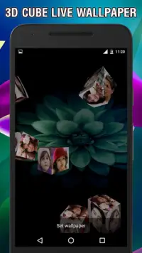 3D Photo Frame Cube Live Wallpaper Screen Shot 13