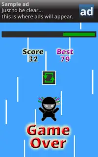 Ninja Kitty Rope Climb Screen Shot 2