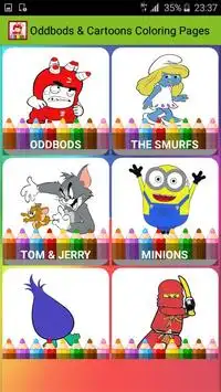 Coloring Pages for Oddbods & Cartoons Screen Shot 1