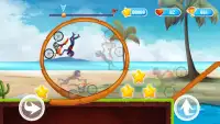 Hills Moto Yarışı Oyunu - Süper Çocuk Stunt Jump Screen Shot 3